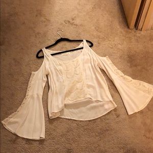 Abercrombie Cold shoulder lace blouse